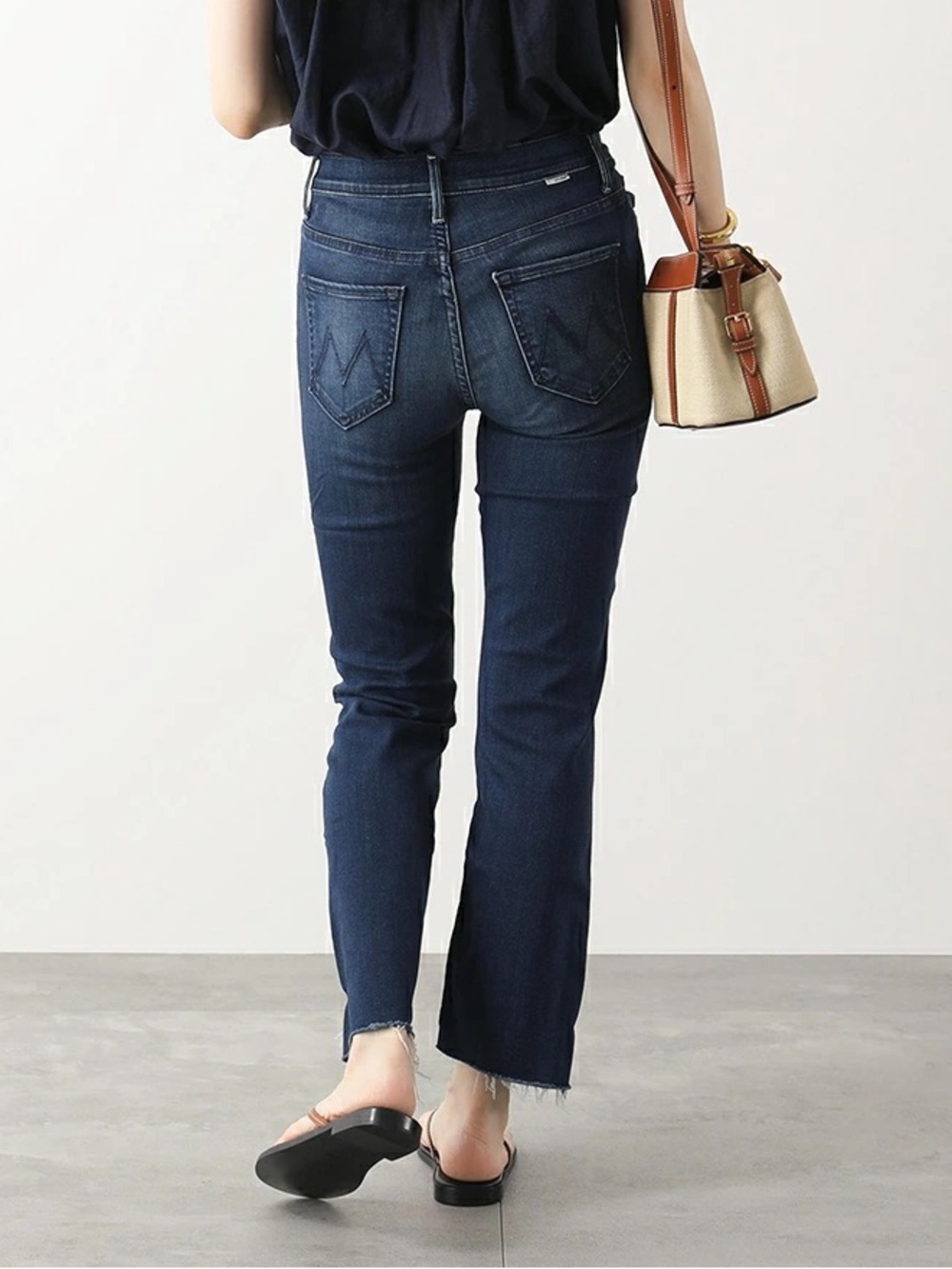 MOTHER
The Insider High Rise Crop Step Fray Bootcut Jeans